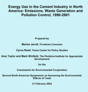 Energy use of the cement