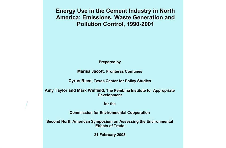 Energy use of the cement