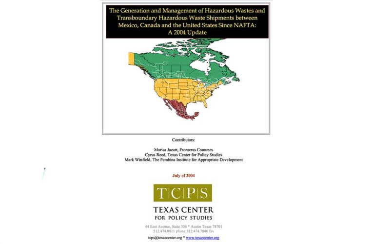 The Generation and Management of Hazardous Wastes